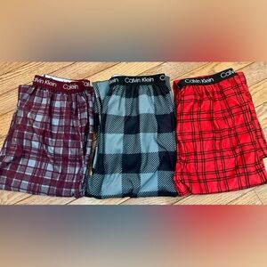Calvin Klein Kids Plaid Pajama Pants - Red, Black, Burgundy L 10-12
